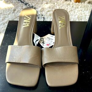 ZARA open toe heel sandals